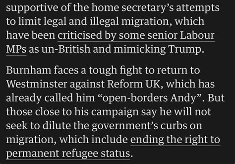 Burnham Set to Dilute Immigration Reforms Amid Labour Backbench Pressure